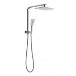 Kasten Square Brushed Nickel Half Rail Shower Set